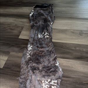 PrettyLittleThing Brown and Black Dress